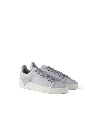 Prada Court Re-nylon Sneakers In Gray