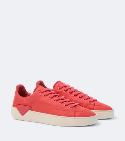 Prada Court Re-nylon Sneakers In Orange