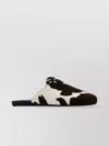Prada Cow Pattern Slip-on Sandals In Brown