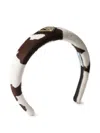 Prada Cow-print Calf Hair Headband In Multi
