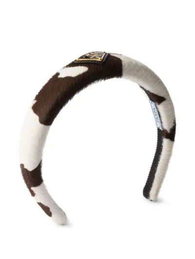 PRADA COW-PRINT HEADBAND