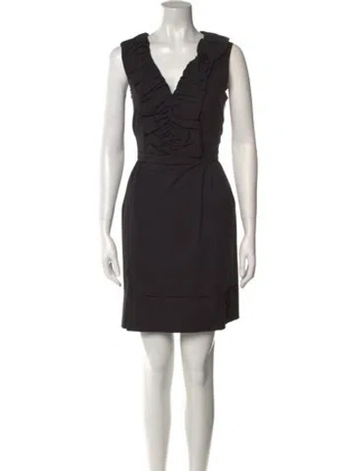 Pre-owned Prada Cowl Neck Mini Dress In Black