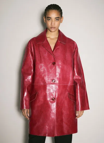 PRADA CRACKLE SUEDE COAT