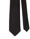 Prada Triangle Logo-embroidered Striped Wool Tie In Brown