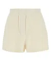 Prada Cotton Shorts With Back And Front Seam In Off White