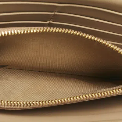 Pre-owned Prada Cream Python Logo Flap Continental Wallet In White