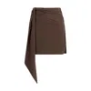 Prada Silk Crepe De Chine Mini Wrap Skirt