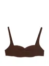 Prada Women's Crepe De Chine Top In Brown