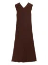 Prada Sleeveless Open-back Cady Crepe Midi Dress