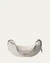 Prada Crescent Soft Grain Leather Shoulder Bag