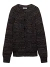 Prada Crew-neck Cardigan In Brown