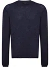 Prada Crew-neck Cashmere Jumper In Blue