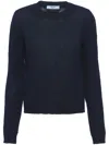 Prada Cashmere Crewneck Knitwear F 5 In Blue