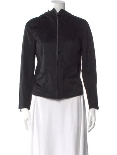 Pre-owned Prada Crew Neck Long Sleeve Hoodie In Black