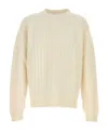 Prada Maglione In Lana Bianca Uomo In Neutral