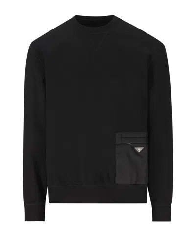 PRADA CREW NECK LONG-SLEEVED SWEATSHIRT