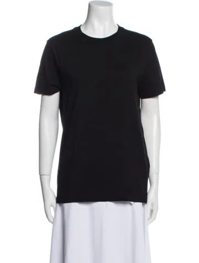 Pre-owned Prada Crew Neck Short Sleeve T-shirt In Black