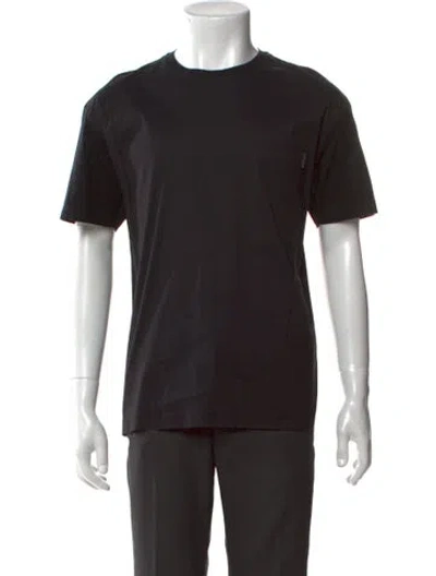 Pre-owned Prada Crew Neck Short Sleeve T-shirt In Black