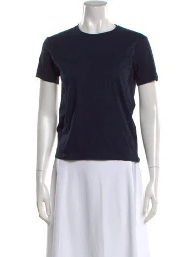 Pre-owned Prada Crew Neck Short Sleeve T-shirt In Blue