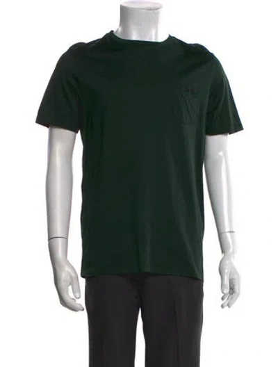 Pre-owned Prada Crew Neck Short Sleeve T-shirt In Green