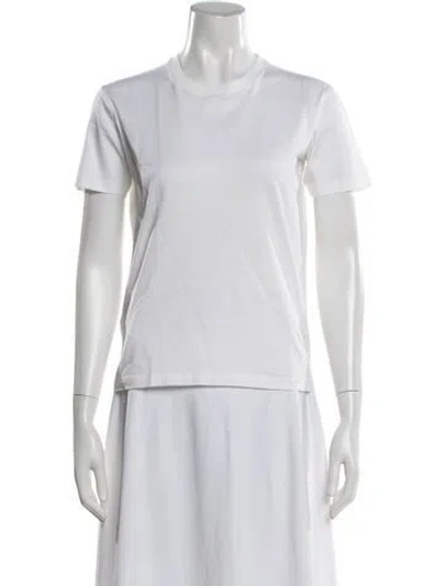 Pre-owned Prada Crew Neck Short Sleeve T-shirt In White