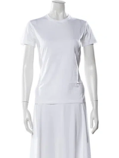 Pre-owned Prada Crew Neck Short Sleeve T-shirt In White