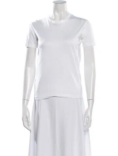 Pre-owned Prada Crew Neck Short Sleeve T-shirt In White