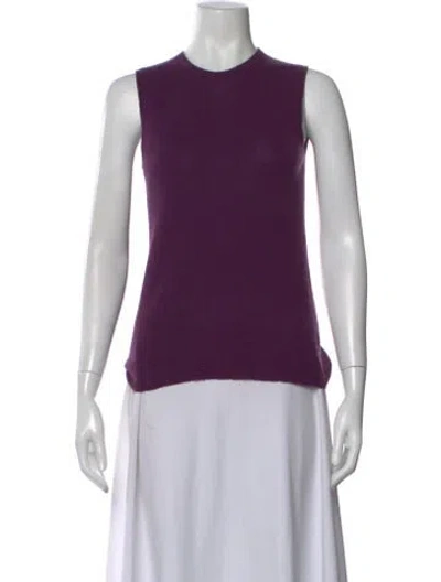 Pre-owned Prada Crew Neck Sleeveless Top In Purple