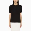 Prada Blue Cashmere Crew-neck Sweater In Black
