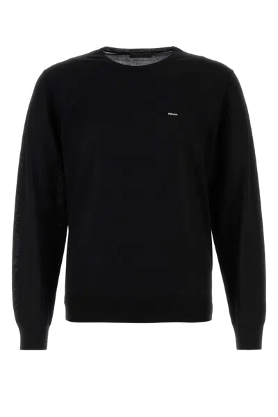 PRADA PRADA CREW NECK SWEATER IN COMBED WOOL