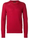 Prada Crew Neck Sweater In Red