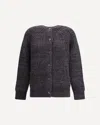 Prada Crew Neck Sweater With Button Closure In Gray