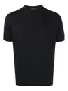 Prada Logo Embroidered T-shirt In Black