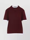 Prada Amaranth T-shirt In Cotton Jersey In Burgundy