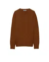 Prada Rundhalspullover Aus Wolle Und Kaschmir In Brown