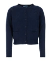Prada Navy Blue Cashmere Cardigan In Blue