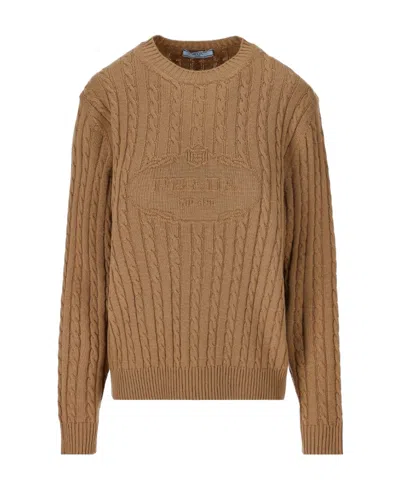 PRADA PRADA CREWNECK KNITTED JUMPER