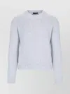 Prada Crewneck Ribbed Sweater Long Sleeves In Blue