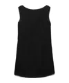 Prada Chic Sleeveless Dress Fur Collar In Black