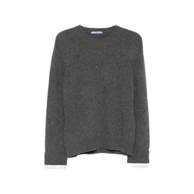 Prada Crew-neck Sweater In Green