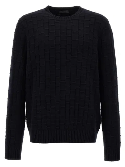 Prada Crewneck Sweater Sweaters And Cardigans Blue In Black