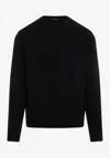 Prada Men Midnight Blue Wool Blend Sweater, Xl Luxury Sweaters & Knitwear For Men Darveys In Blue
