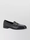 Prada Crinkle-effect Leather Logoed Loafers