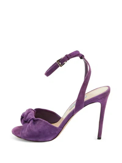 Pre-owned Prada Criss-cross Ankle-strap Sandals In Purple