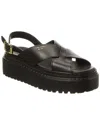 Prada Leather Crossover Platform Sandals 55