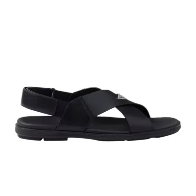 Pre-owned Prada Crisscross Sandal 'black' | Men's Size 8.5