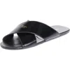 Prada Crisscross Slide Sandal