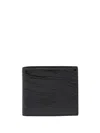Prada Croco-effect Leather Wallet In Black