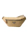 Prada Crochet Belt Bag In Natural Color