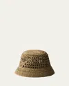 Prada Logo-embroidered Bucket Hat In F0393 Oliva